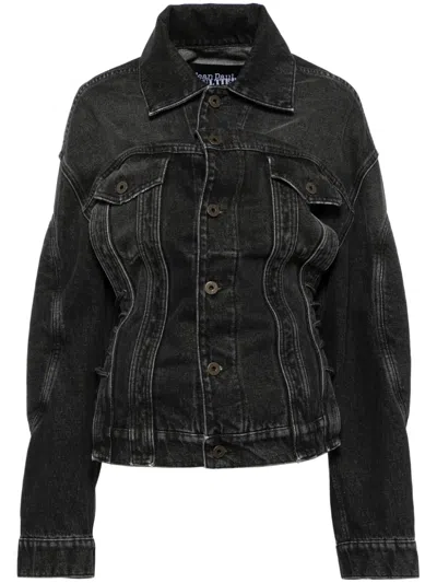 Jean Paul Gaultier Denim Jacket In Vintage Black