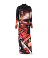 Jean Paul Gaultier Pigalle Long Dresse Woman Black In Velvet In Multicolor