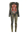 Jean Paul Gaultier Graphic Print Full-length Dress With Long Sleeves