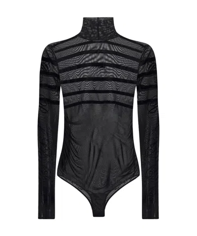 JEAN PAUL GAULTIER JEAN PAUL GAULTIER THE STRIPED VELVET BODYSUIT