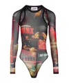 Jean Paul Gaultier Pigalle Mesh Shawl Woman Black  In Polyamide In Black