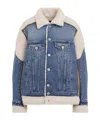 Jean Paul Gaultier Long-sleeved Lapel Denim Jacket In Blue