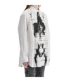 Jean Paul Gaultier White Cotton Shirt With Skeleton Print Front And Back In White