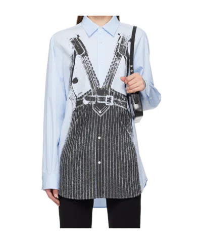 Jean Paul Gaultier Long-sleeved Shirt In Black