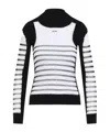 Jean Paul Gaultier Printed 'mariniere' Knit Pullover In White