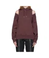 Jean Paul Gaultier Long-sleeved Sweatshirt In Burgundy