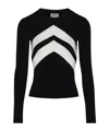 Jean Paul Gaultier Top With Transparent Chevron Black In Black