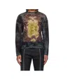 Jean Paul Gaultier Long-sleeved Top In Black