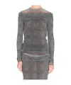 Jean Paul Gaultier Body Shadow And Prince Of Wales Top In Gray