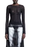 Jean Paul Gaultier Top The Sequin In Tulle Nero Donna In Black