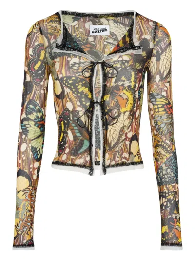 Jean Paul Gaultier Long-sleeves Cardigan In Multi