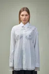 Jean Paul Gaultier Long Sleeves Double Layer Shirt In White