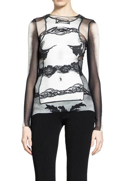 Jean Paul Gaultier Woman Black&white Tops