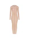 Jean Paul Gaultier Long Spiral Dress Pale Pink