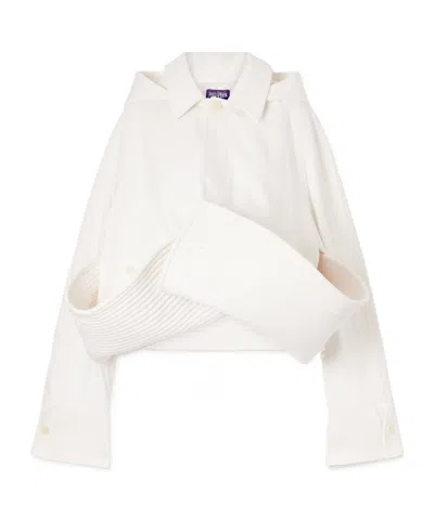 Jean Paul Gaultier Long-sleeved Casual Jacket In White