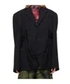 Jean Paul Gaultier Loose-fit Virgin Wool Delaine Blazer In Black