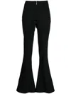 Jean Paul Gaultier Low-rise Flared Trousers In Black