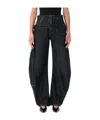 Jean Paul Gaultier High Rise Wide Leg Trousers With Belt Loops In Black