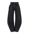 Jean Paul Gaultier High Rise Wide Leg Trousers With Belt Loops In Black