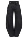Jean Paul Gaultier High Rise Wide Leg Trousers With Belt Loops In Black