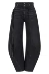 Jean Paul Gaultier High Rise Wide Leg Trousers With Belt Loops In Black
