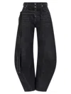 Jean Paul Gaultier High Rise Wide Leg Trousers With Belt Loops In Black