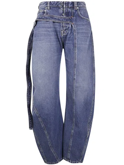 JEAN PAUL GAULTIER JEAN PAUL GAULTIER LOW WAISTED JEAN WITH STRAP DETAIL ON THE FRONT