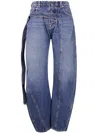 Jean Paul Gaultier Low Waisted Jean With Strap Detail On The Front Clothing