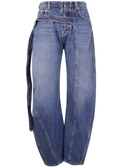 JEAN PAUL GAULTIER JEAN PAUL GAULTIER LOW WAISTED JEAN WITH STRAP DETAIL ON THE FRONT