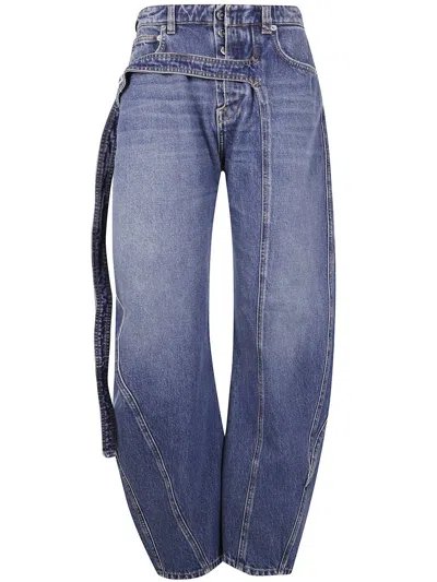 JEAN PAUL GAULTIER JEAN PAUL GAULTIER LOW WAISTED JEAN WITH STRAP DETAIL ON THE FRONT CLOTHING