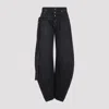 Jean Paul Gaultier High Rise Wide Leg Trousers With Belt Loops In Black