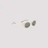 Jean Paul Gaultier Metal Round Frame Sunglasses With Cut-out Detail In Gold