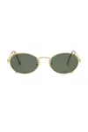 Jean Paul Gaultier X Burna Boy Oval-frame Sunglasses In Gold