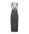 Jean Paul Gaultier White & Black 'trompe L'oeil' Maxi Dress In Black