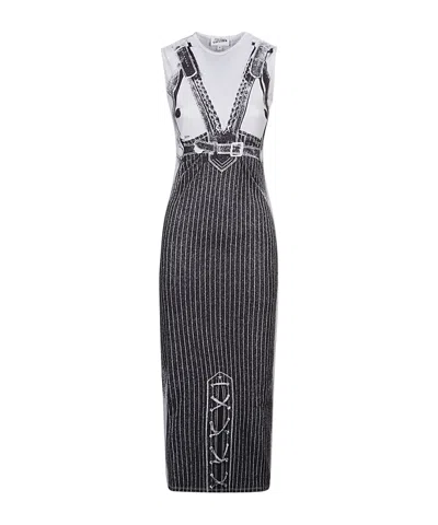 JEAN PAUL GAULTIER MADONNA TROMPE L'OEIL MIDI DRESS
