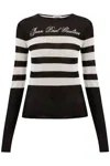 Jean Paul Gaultier Transparent Viscose Mariniere Top With Intarcia Signature