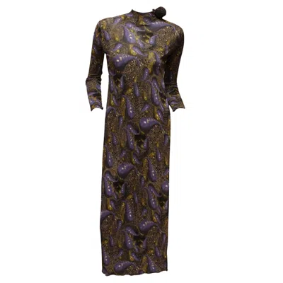 Pre-owned Jean Paul Gaultier , Maille, Very Rare, High-waist Double Slit, Maxi-length Dress In Black