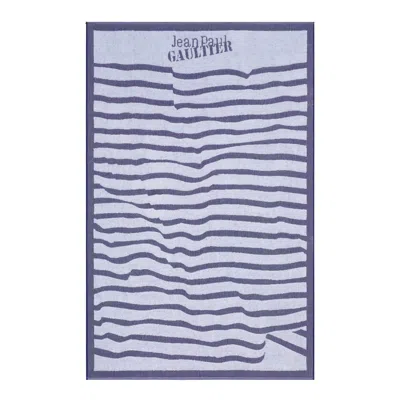 Jean Paul Gaultier Mariniere Beach Towel In Blue