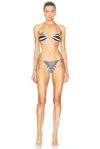 Jean Paul Gaultier Mariniere Body Morphing Bikini Set In White & Black