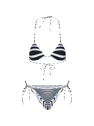 Jean Paul Gaultier Mariniere Body Morphing Bikini Set White In Multicolor