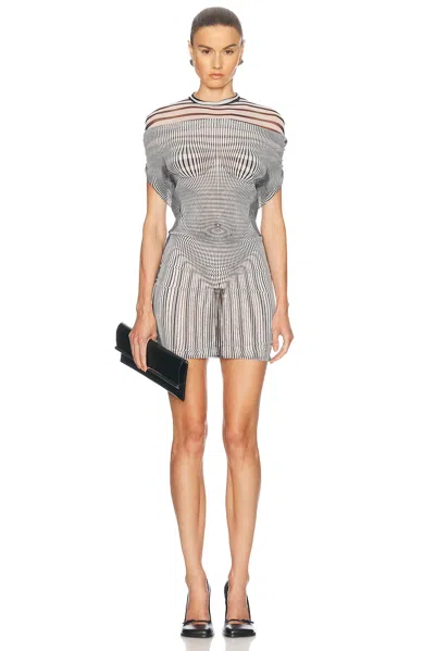 JEAN PAUL GAULTIER MARINIERE BODY MORPHING SHORT DRESS
