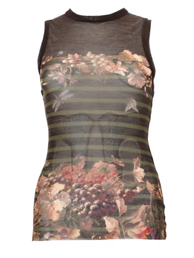 Jean Paul Gaultier "mariniere Grape" Print Top In Multi