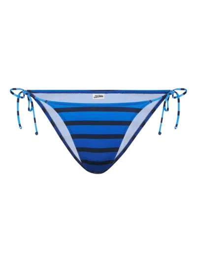 Jean Paul Gaultier Marinière Print Bikini Bottom In Blue
