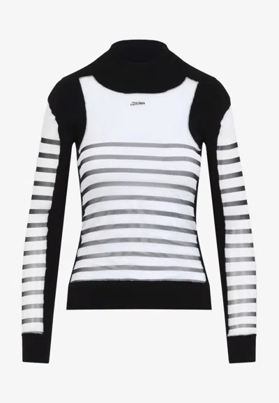 JEAN PAUL GAULTIER MARINIERE PRINT SWEATER