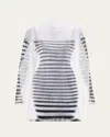 Jean Paul Gaultier Mariniere Mini Dress In 015900-white/navy/black