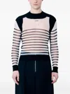 Jean Paul Gaultier Men Marniniere Mesh And Knit Top In White