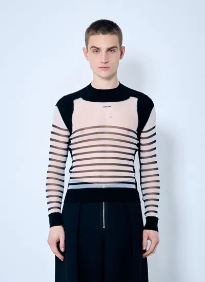 JEAN PAUL GAULTIER MARNINIERE MESH AND KNIT TOP