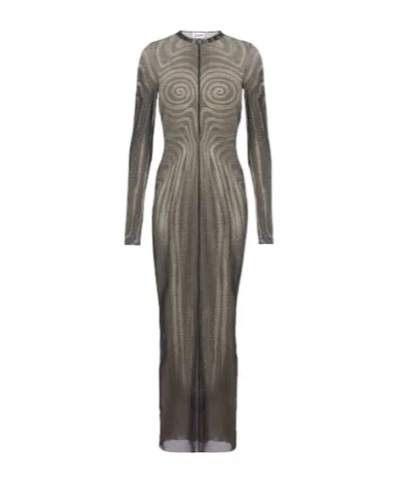 Jean Paul Gaultier Maxi Dress In Gray