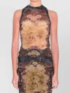 Jean Paul Gaultier Maxi Top With Medallion Print Design In Brown