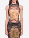 Jean Paul Gaultier Mdaillon Tank Top In Black